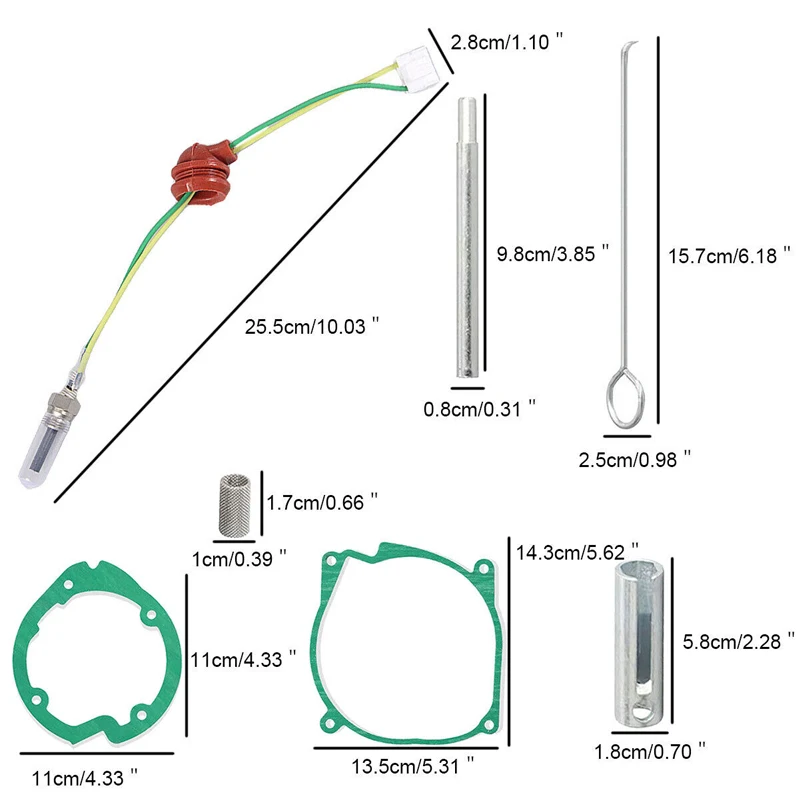 Kit di candelette in ceramica per guarnizione diesel per auto per kit di riscaldamento per parcheggio riscaldatore diesel cinese 12V 2KW 5KW 8KW