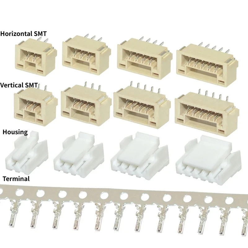 20pcs GH1.25mm 2P-16p A1257 BM10B-GHS-TBT GHR Equivalent Vertical Horizontal Housing Terminal Wire Connector Wafer wt Latch