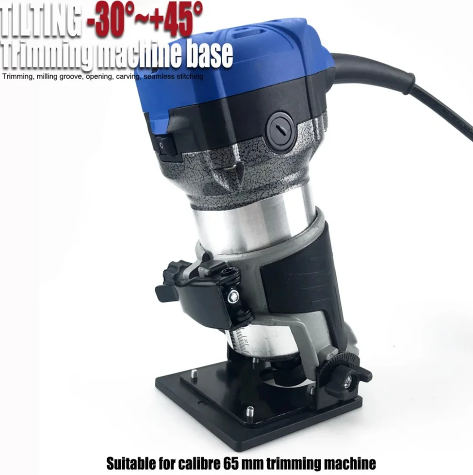 

Aluminum Alloy Router Base Plate, Multifunction Edge Trimmer Cutter Stand for Wood & Cabinet Processing, Universal Tool Base