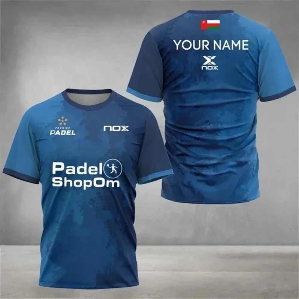 تي شيرت Padel Shopom العصري للرجال مريح وقابل للتنفس كاجوال رياضي صيفي للرجال سريع الجفاف