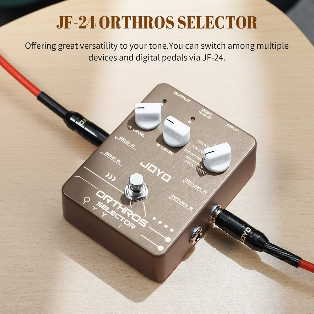 JOYO JF-24 ORTHROS SELECTOR Line Selector Guitar Pedal A/B 2 Line Loops Independent Control Connect Different Effects Pedals
