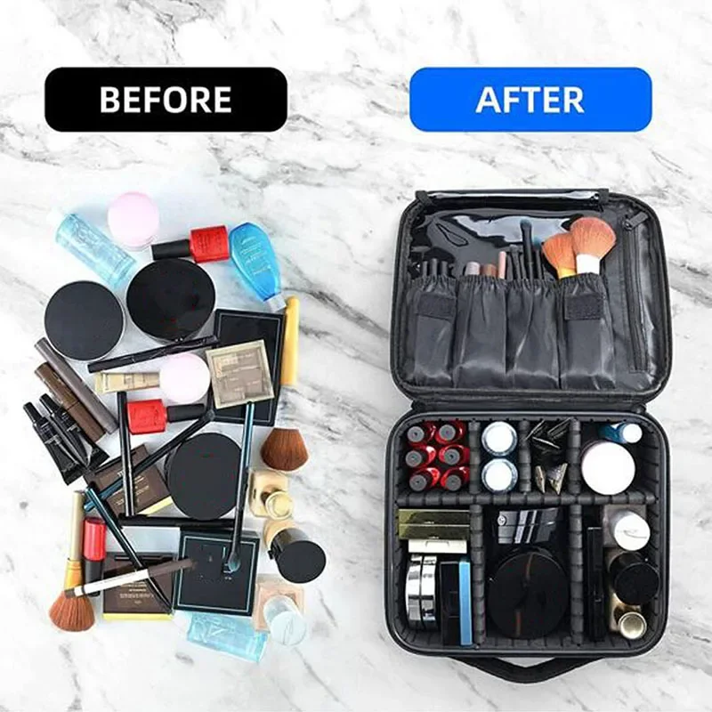 New Makeup Train Case Salon Barber Tools Box Cosmetic Bag Brush Organizer And Storage Travel Box