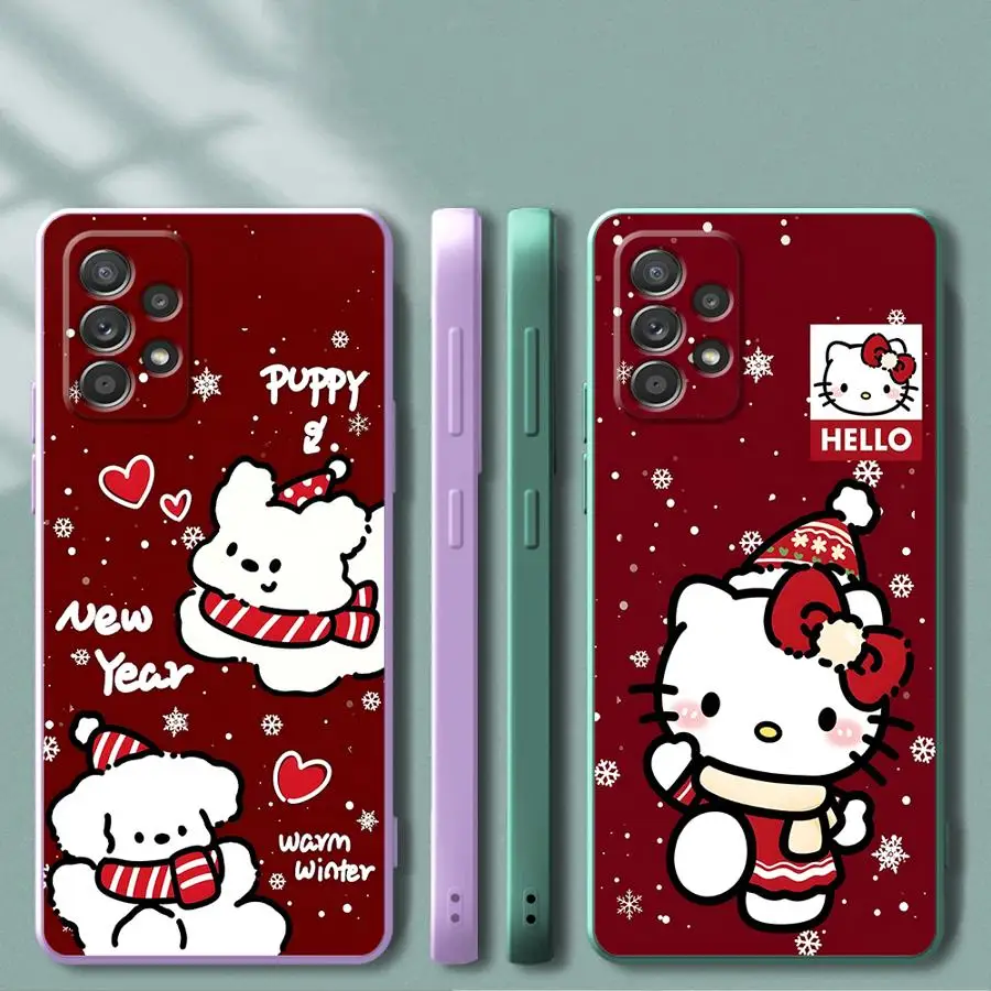 Cute Character Christmas Case for Samsung Galaxy A30s A05 A71 A73 A02s A50 A56 A03 A04 A06 A20s A53 Soft Cover #1
