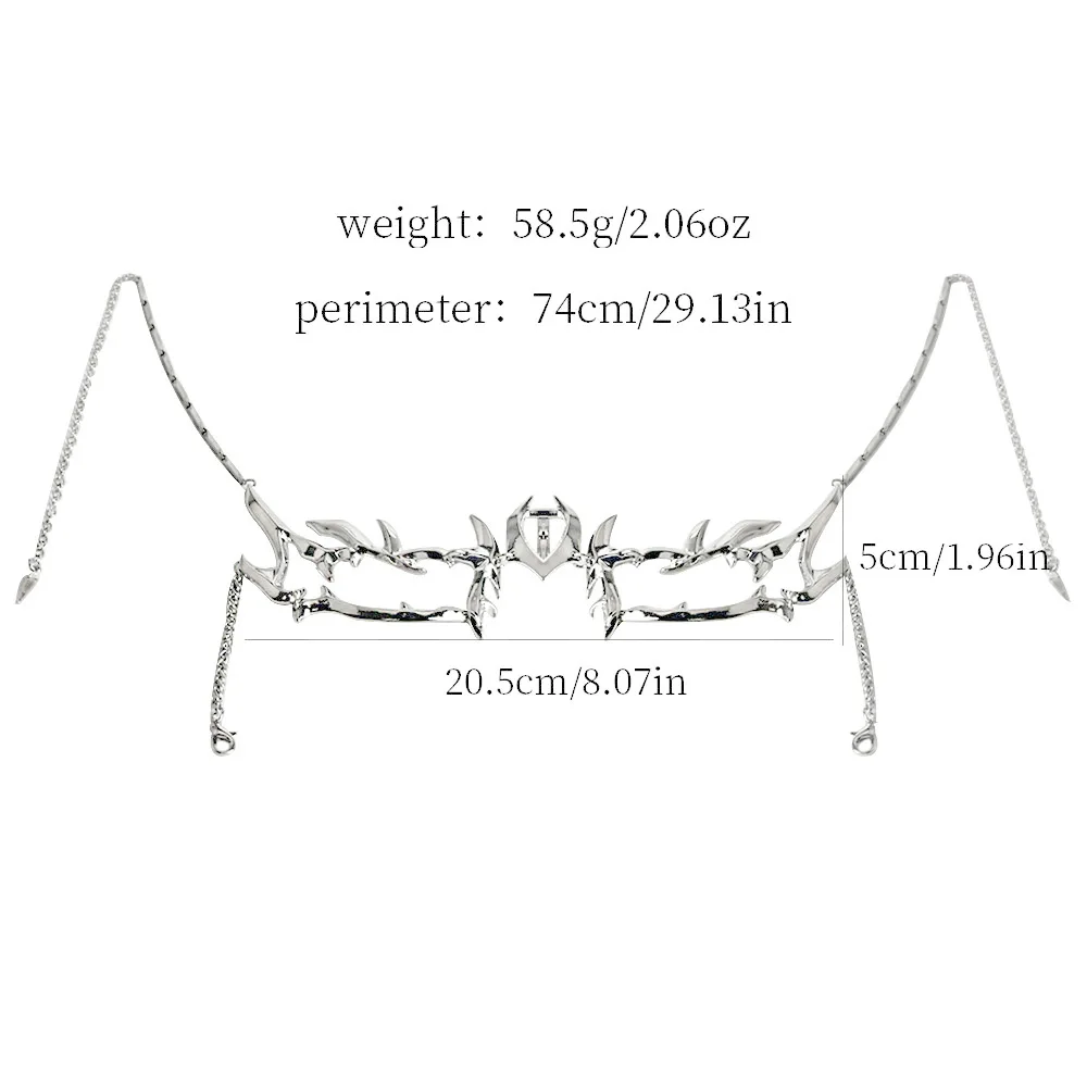 Dunkle mechanische Stil hängende Ohr-Gesichtskette Cyberpunk Metall-Gesichtsdekoration Cos Quasten-Zubehör