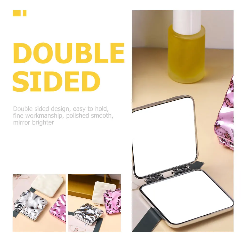 

Mini Hand Mirror Handheld Portable Small Travel Mirrors Double Sided Pocket Compact Makeup