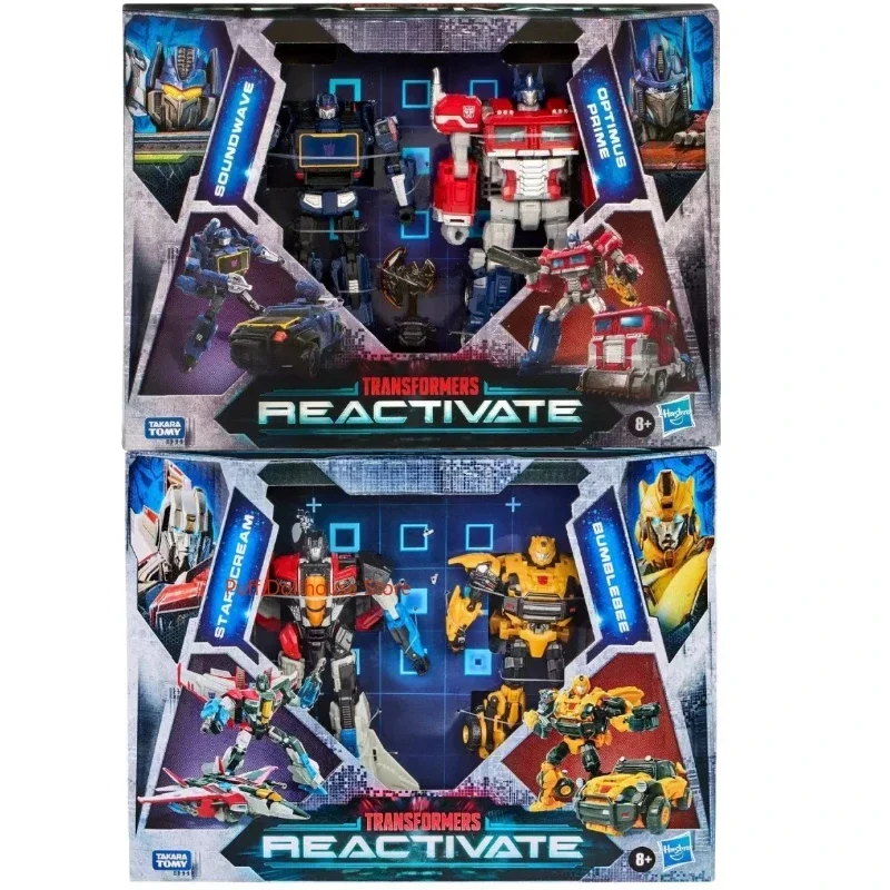 Stock Original Transformers Reactivated Bumblebee & Starscream Optimus Prime & Soundwave Anime Figure Model Toy Gift Collection