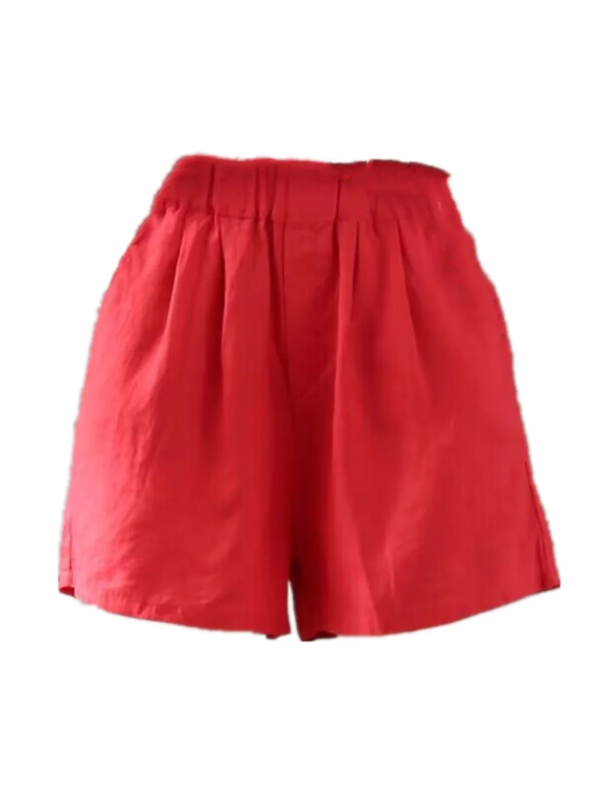 بنطلون صيفي جديد من القطن والكتان واسع الساقين، شورت نسائي غير رسمي فضفاض وخفيف، شورت عصري بخصر مرتفع #2