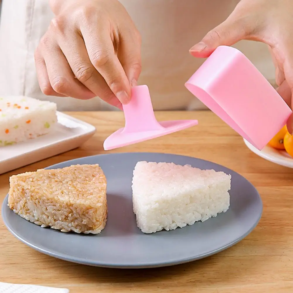 Molde de bola de arroz japonés, molde de bola de arroz triangular clásico, juego de máquina triangular para hacer Sushi con cuchara para almuerzo de niños para cocinar