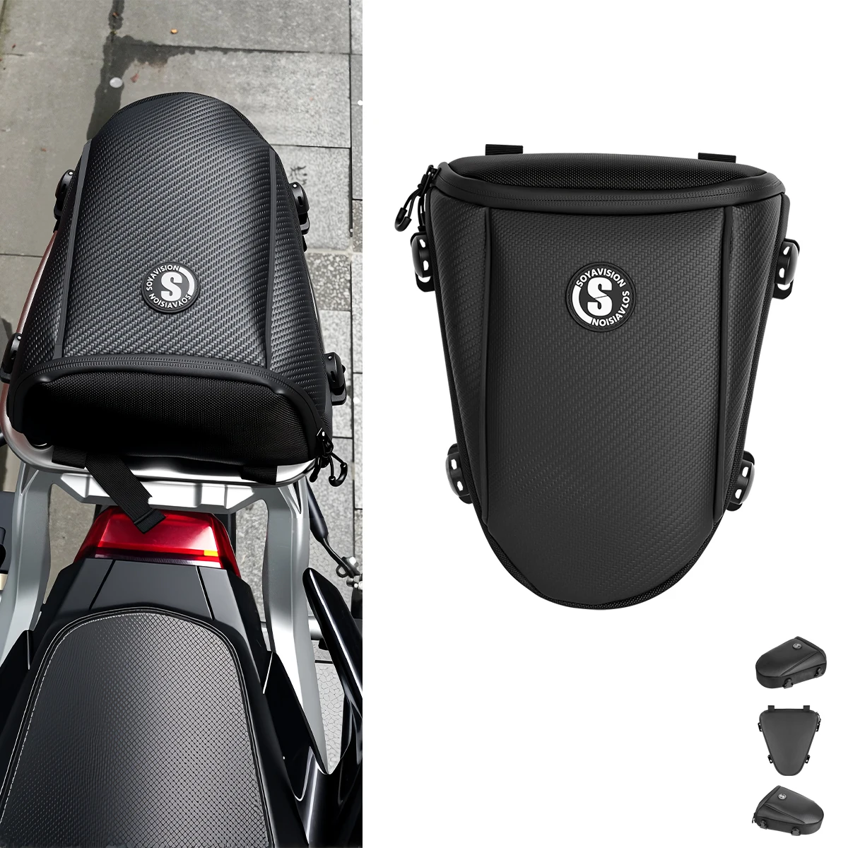

Motorbike Accessories Multifunction Motorcycle Sports Back Seat Carry Bag Tools Luggage Tail Bag Saddlebag For Motorcycle Bike