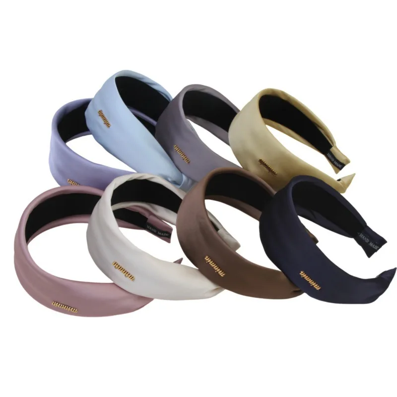 Spring/summer Satin Appliqué Headband - French Design  Wide Brim  Stylish and Versatile Everyday Accessory for Women Diademas