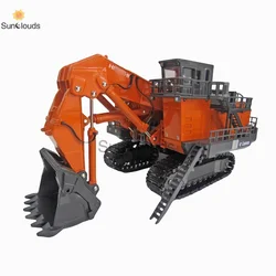 New Alloy 1:87 Scale Model Toy Black Bucket Hitachi Excavator EX8000 Die Cast Model Toy Car & Collection Gift & Display & Souven