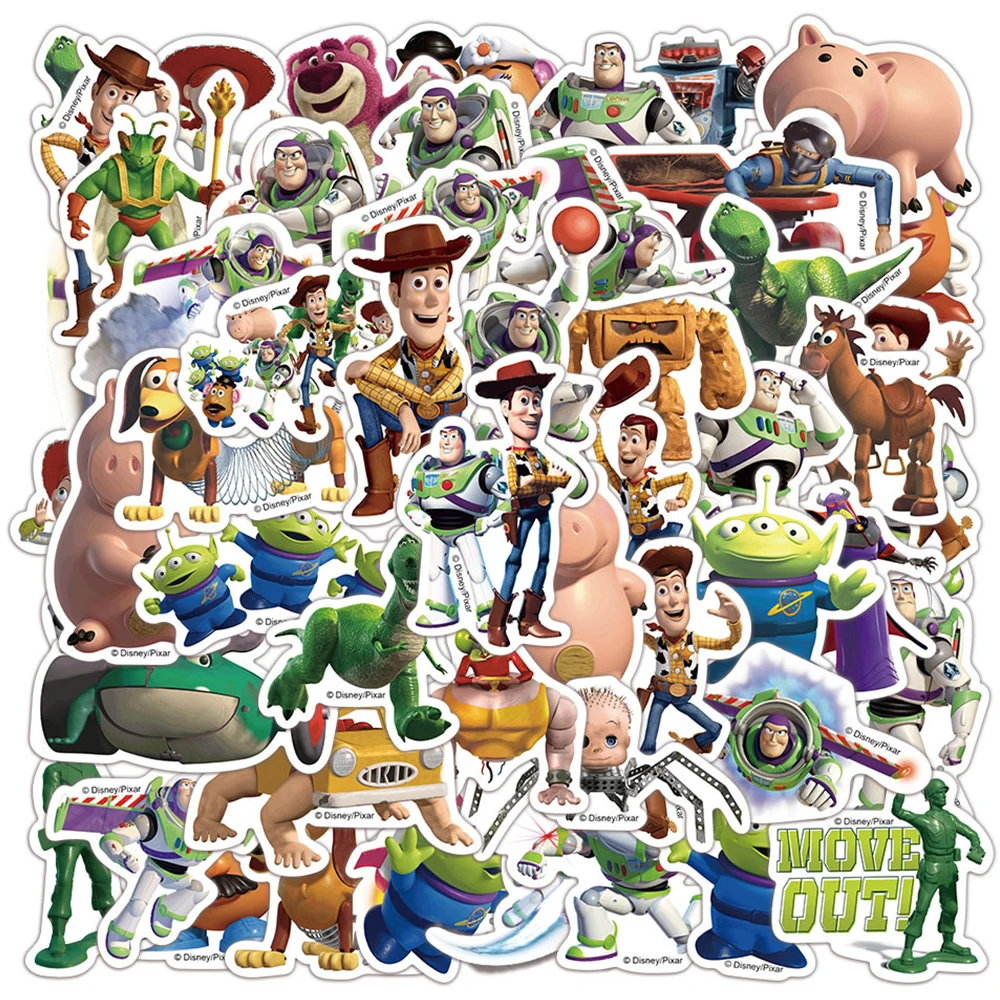 10/30/50 Stück Disney Lustige Anime Toy Story Aufkleber Niedliche Cartoon-Graffiti-Sticker DIY Handy Notizbuch Skateboard Wasserdichte Aufkleber