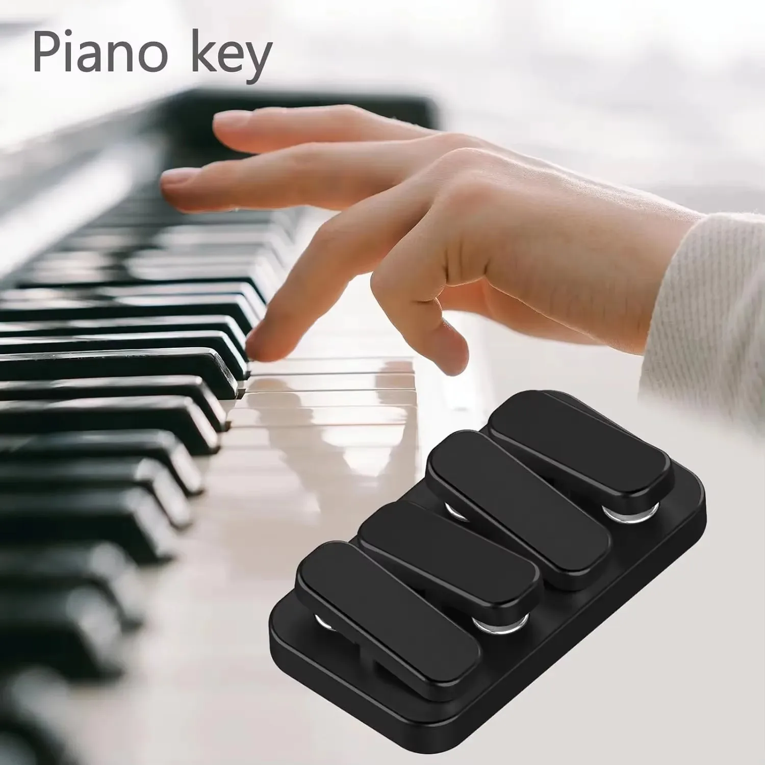 Piano Keys Magnetic Fidget EDC Slider Rectangle Seesaw Push Card Portable Fingertip Gyro for Adults ADHD Anxiety Office Toy Gift