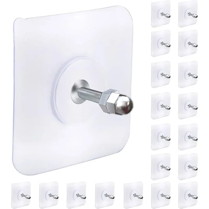 

2-10Pcs Screw Wall Self Adhesive Hangers Seamless Nail Screw Free Sticker Hook for Wall Mount Kitchen Bathroom Office Karabijn