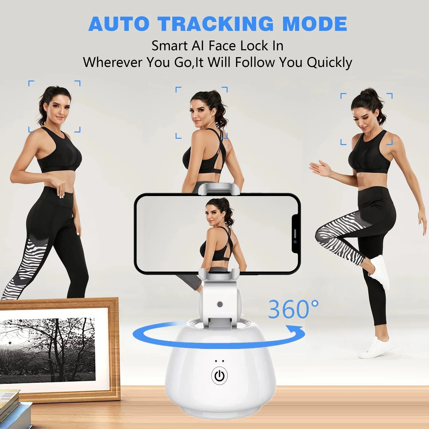 AI Smart Auto Face Tracking Rotation Gimbal Stabilizer Holder Selfie Stick Tripod For Live Vlog Video Smartphone iphone Samsuny