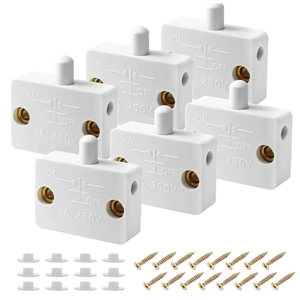 6Pack LED Door Switch For Closet And Cabinet Lighting Normally Closed Contact For Automated On/Off Functionality