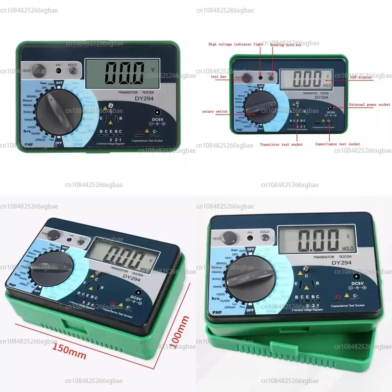 Digital Transistor Analyzer Tester Semiconductor Diode Triode Reverse AC DC Voltage Capacitance FET DY294