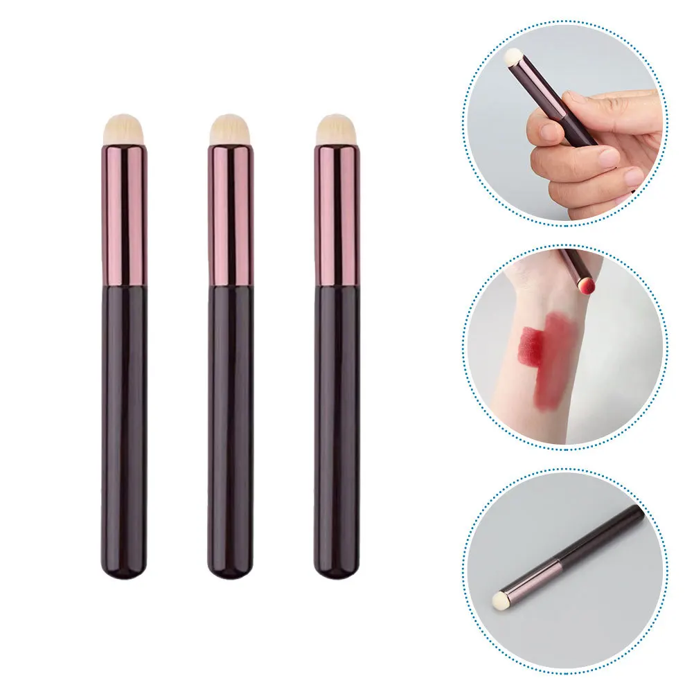 3 stuks lippenstift smudge borstel kunstmatige vezels lipgloss concealer oogschaduw make-up blending professionele gereedschappen lip make-up borstel