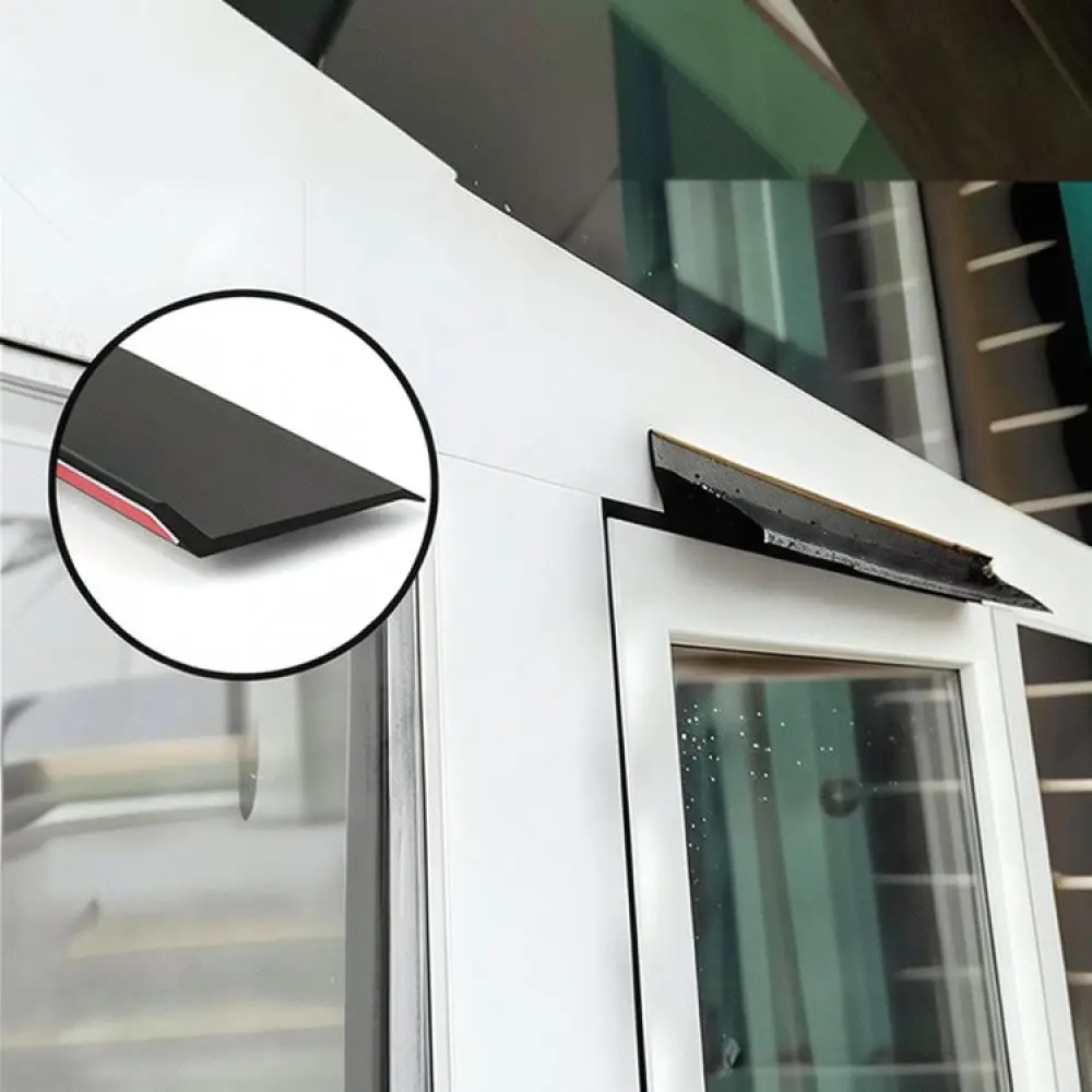 Window Rain Deflector Aluminum Alloy Sealing Strip For Sliding Balcony Door Waterproof Barrier Weatherproof Seal Gasket