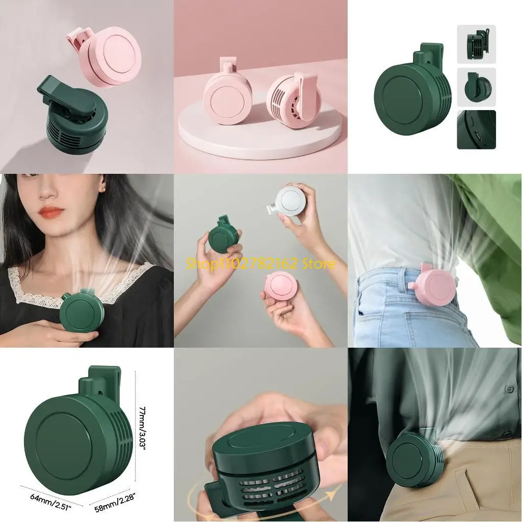 

547B Hanging Waist Neck Fan 900mah for Outdoor Camping Fishing Mini Clip Fan