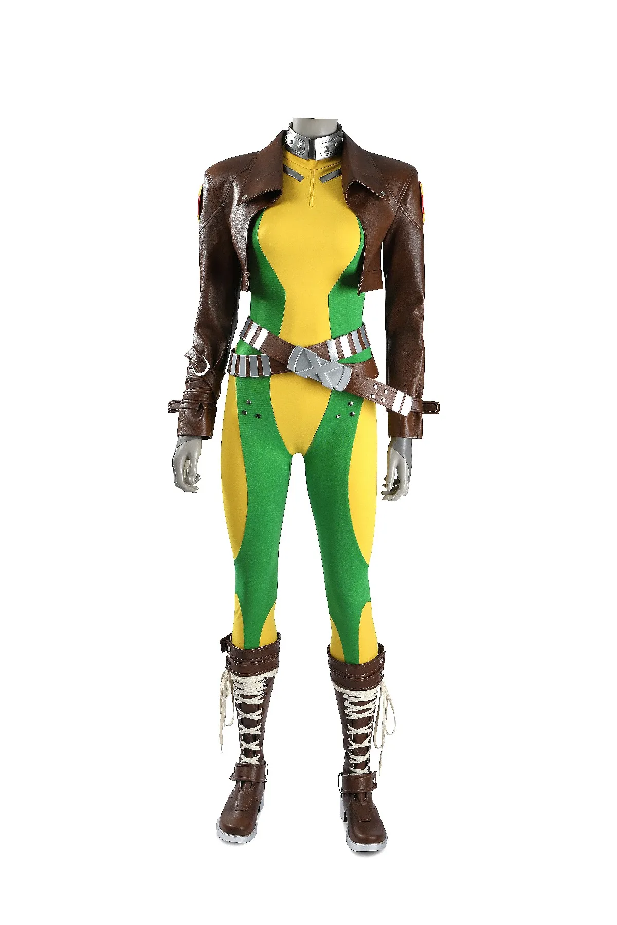 Rogue Cosplay Costume Rivals Halloween Jacket Coat Belt Jumpsuit Suit view 2