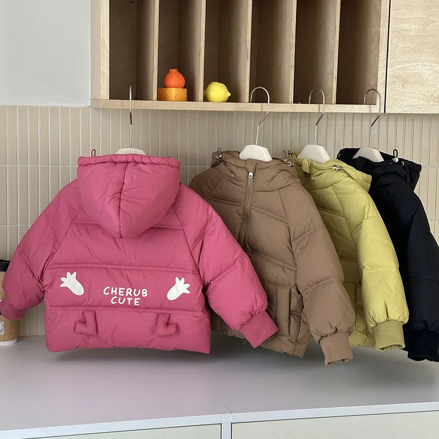 

Winter Boys Girls Cute Padded Coat, Fashion Hooded Warm Down Coat for 2-8 Years Boys & Girls, Fashion Casual Winter Outerwear