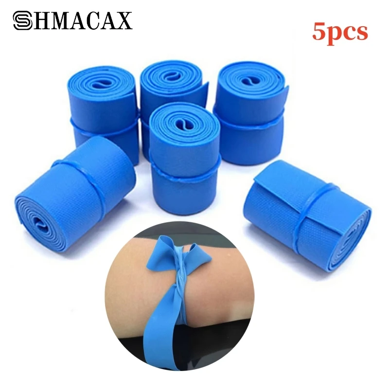 

5 Rolls First-Aid Disposable-Tourniquets Latex Tourniquet Medical Tourniquet Necessities Stop Bleeding Strap 2.5m*45cm