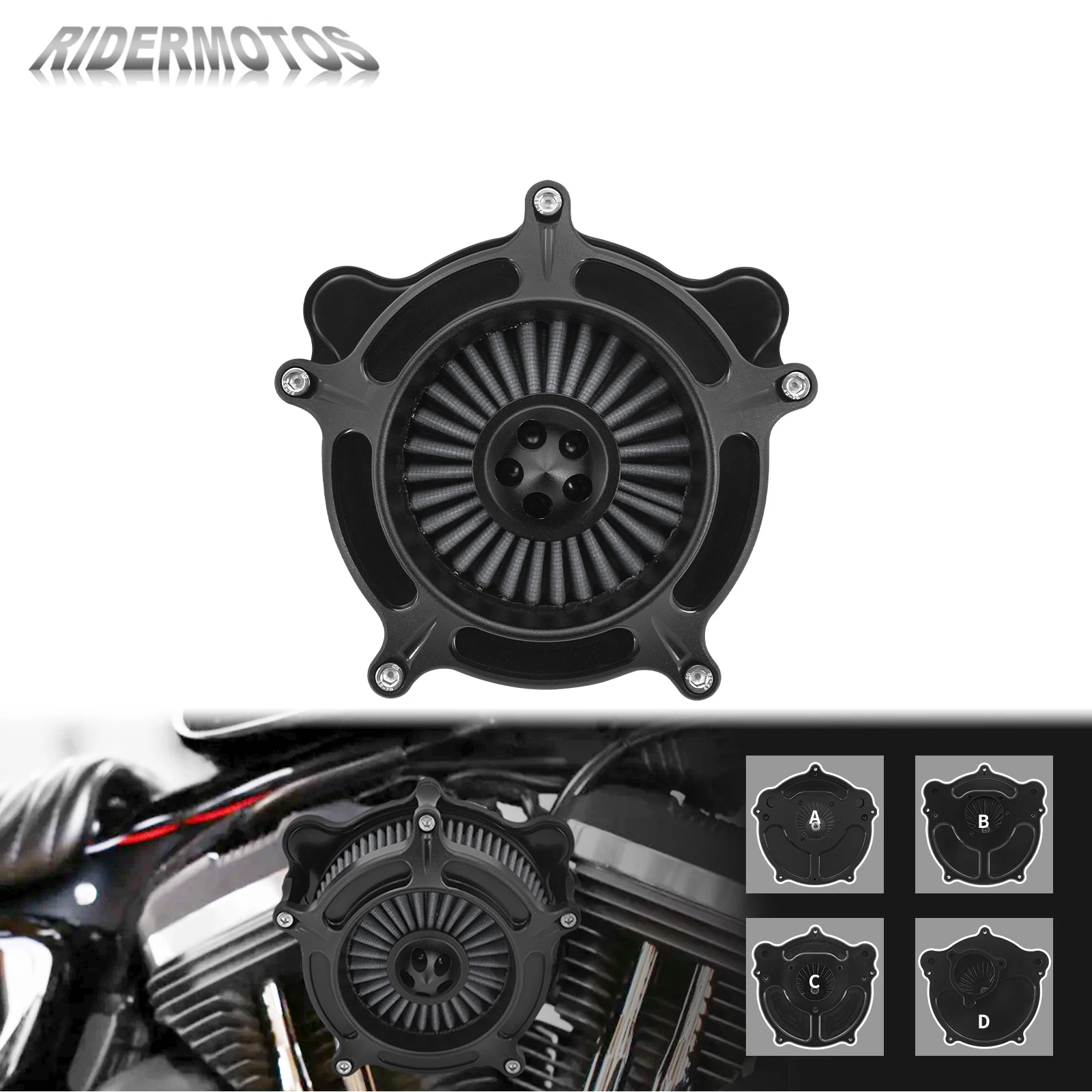 

Air Intake Filter Motorcycle Element Filter Cleaner CNC For Harley Softail FLSB Dyna FXDB Sportster 883 Touring Road Glide FLHT