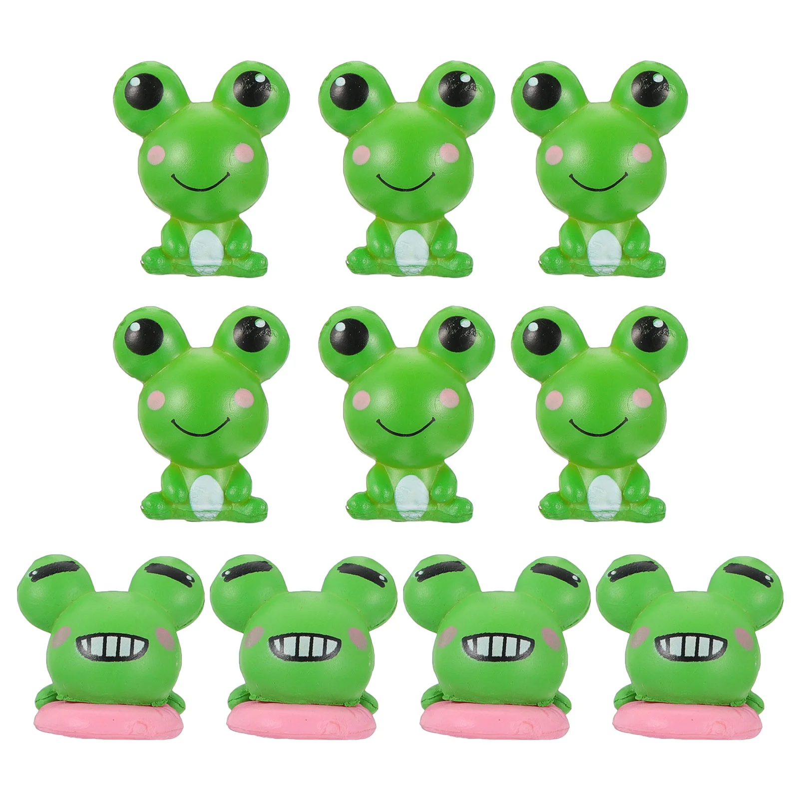 

10 Pcs Mini Frog Ornament Resin Crafts Micro Landscape Adornment Frogs Model Miniature