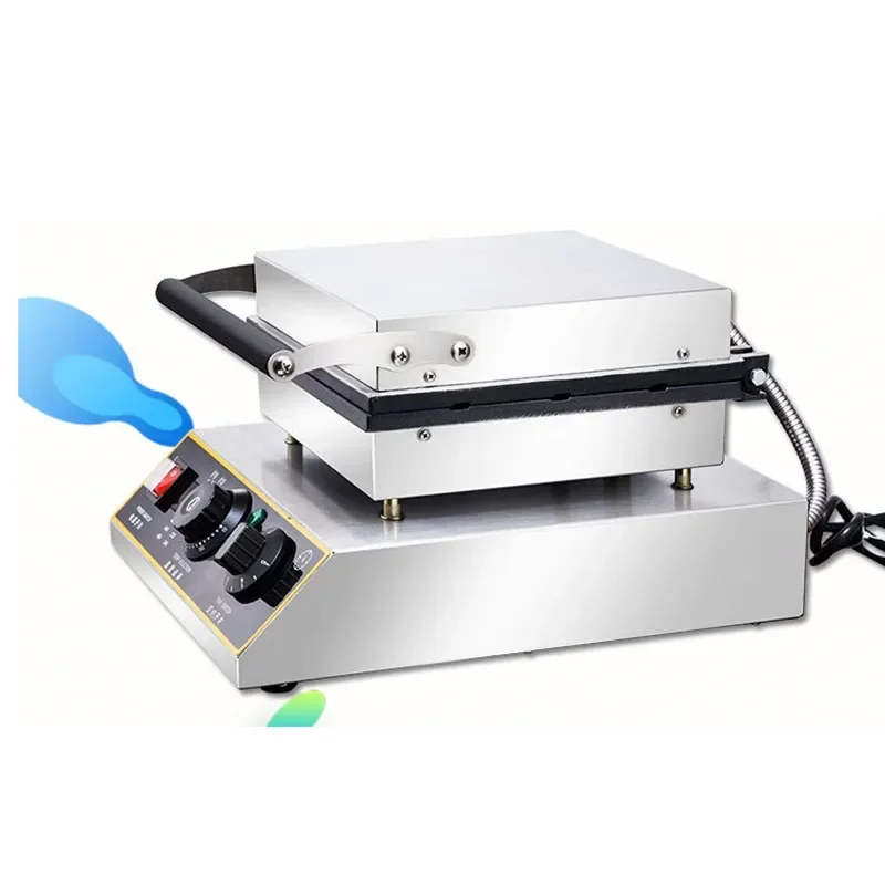 Máquina comercial de bollos para el hogar, 220v, horno cuadrado de seis rebanadas para helado, gofres, máquina crujiente para hornear muffins, aperitivos eléctricos Equi