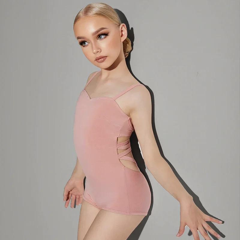 Vêtements d'entraînement de danse latine pour filles, body Sexy, robe de Tango Chacha Rumba, Costumes de spectacle de danse latine pour enfants, DQS12645