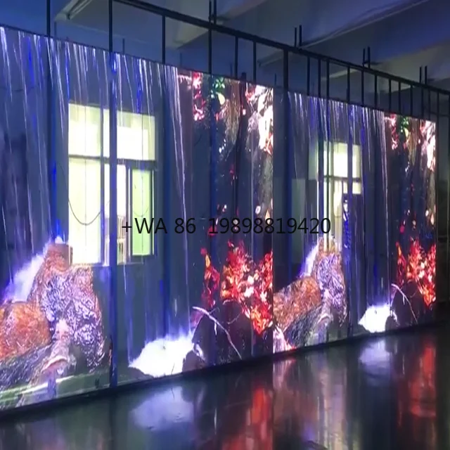 HD Flexible Led Transparent Screen High Definition Advertising Video Wall Flexible Led Screens for Outdoor Advertising customize