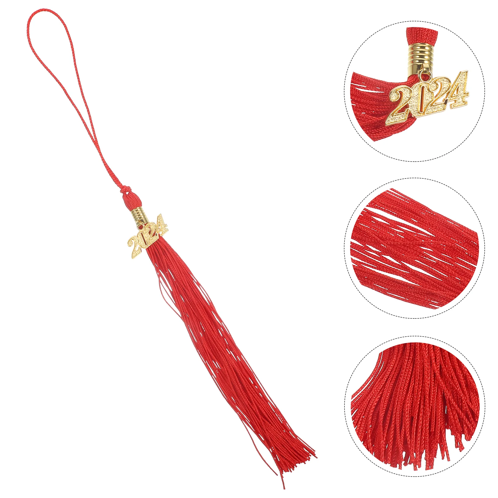 

4 Pcs Graduation Cap Tassels Supplies Pendant Hat Accessories Polyester Dress Decors Caps Memorial Gifts