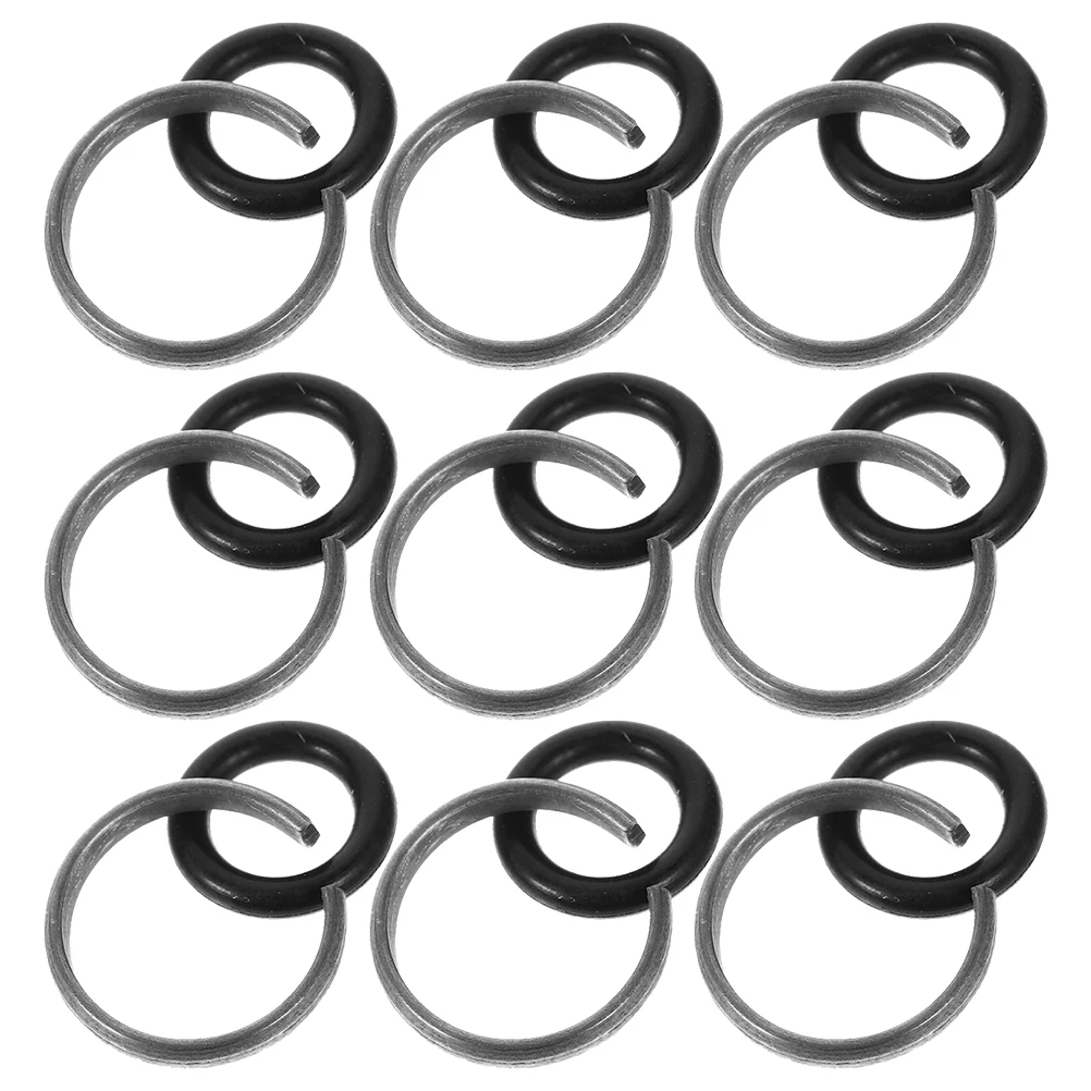 

9Sets Impact Wrench Retaining Rings Stable Rubber O Ring Iron Socket Retainer Clip Replacement Tool Parts Compatible Electric