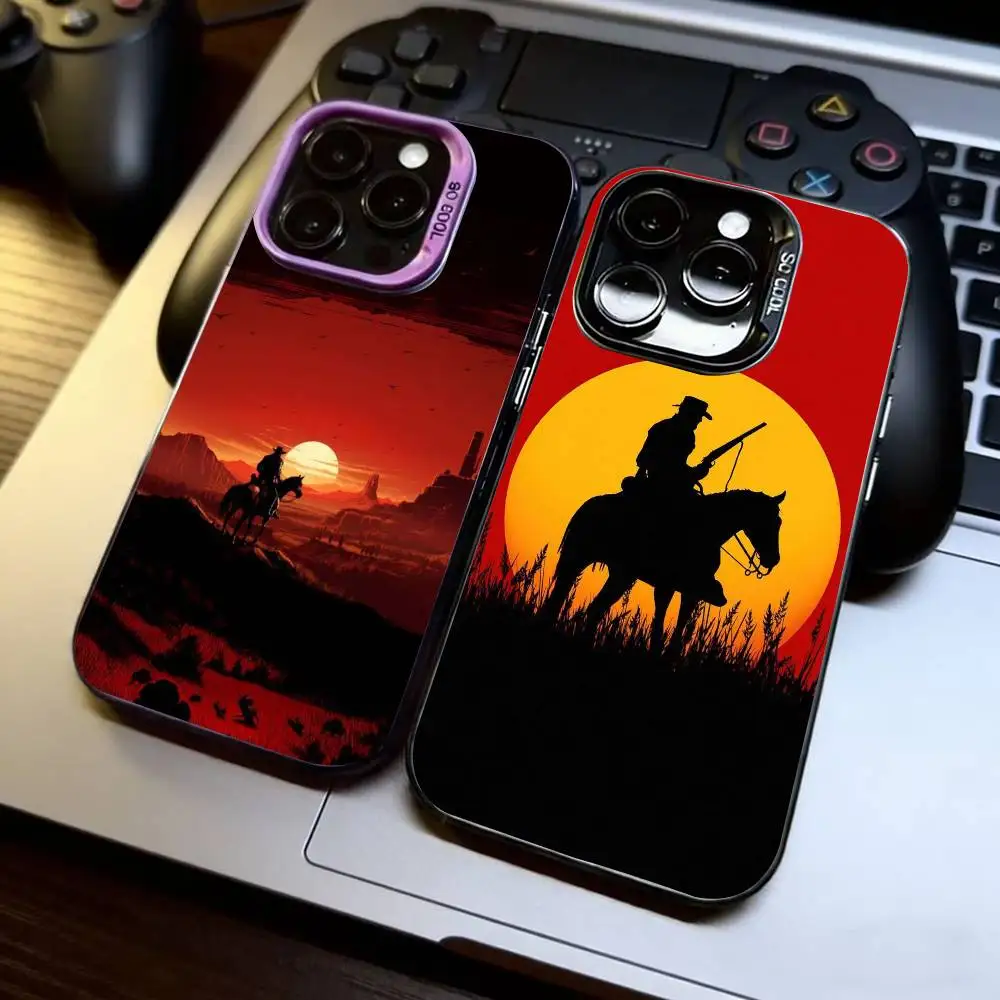 

Redemption RDR 2 Phone Case For iPhone 17,16,15,14,13,12,11 Plus,Pro Max,XS,Colorful Silver Black Cover