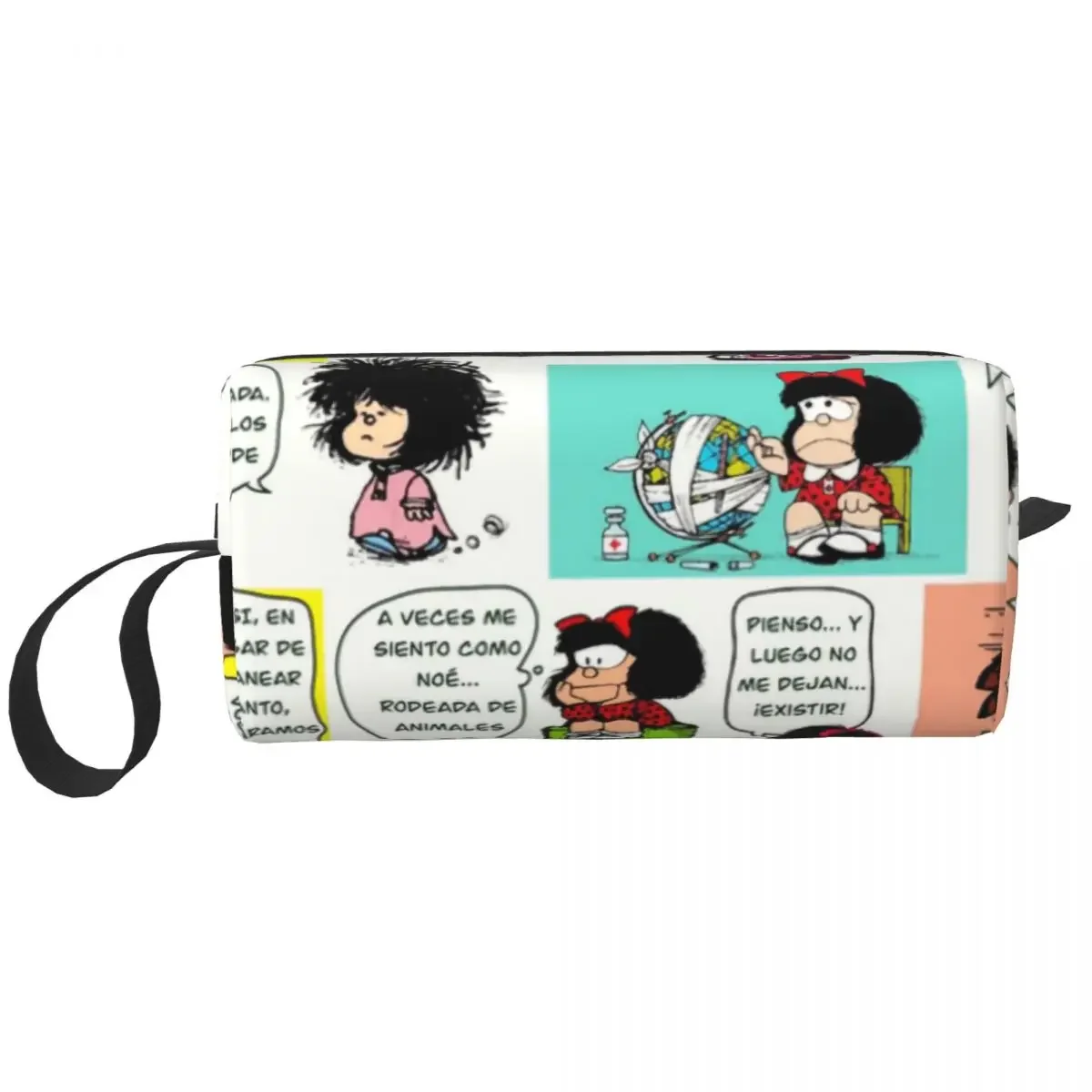 

Женская сумка для макияжа манга Quino Mafalda, дорожный косметический Органайзер, милая мультяшная женская сумка