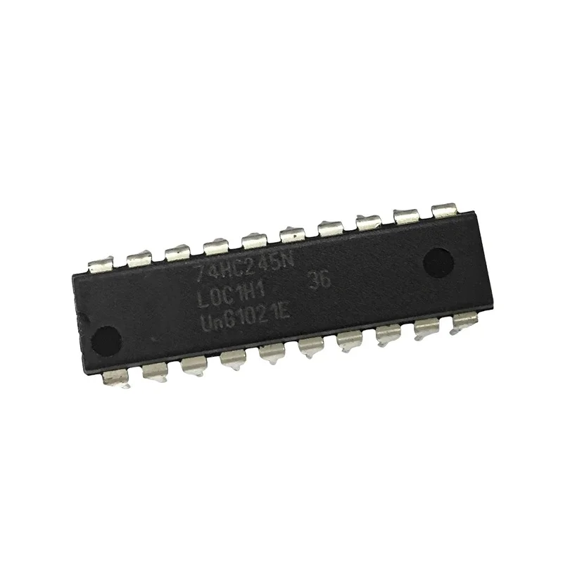 Transceptor de Bus de 3 Estados 74Hc245n, serie Hc/Uh, 1-Func, 8 bits, salida verdadera, Cmos, Pdip20 nuevo y Original en Stock