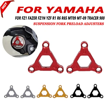 Couvercle de protection pour fourche de Suspension, ajusteurs de précharge, pour YAMAHA FZ1 FAZER FZ1N YZF R1 R6 R6S MT09 MT-09 Tracer 900