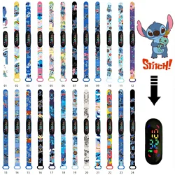 Disney Stitch Cartoon Anime personaggio luminoso braccialetto orologio LED Touch orologio impermeabile regali sportivi giocattoli di natale