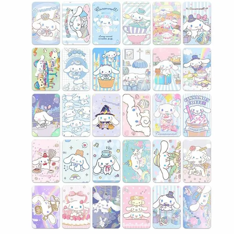 30 قطعة بطاقات الليزر مزدوجة الجوانب الكرتون كول-u-omi كيتي القط كول الاطفال اللعب هواية المقتنيات ألعاب بطاقات الصور جمع لعبة