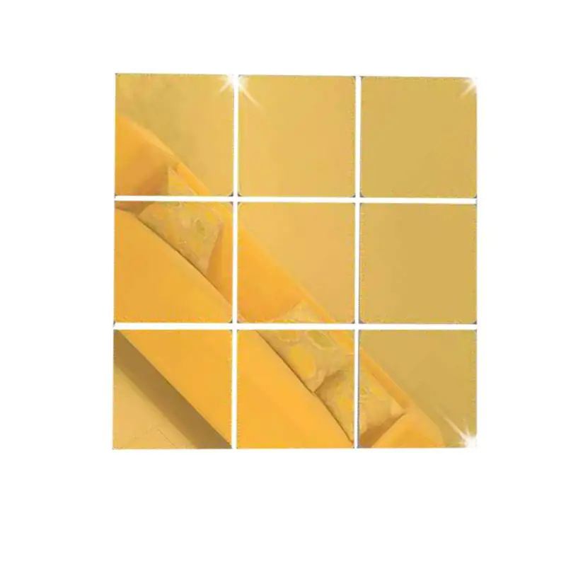 

3D wall stickers acrylic mirror self-adhesive creative personality stickers TV background wall decoration stickers square