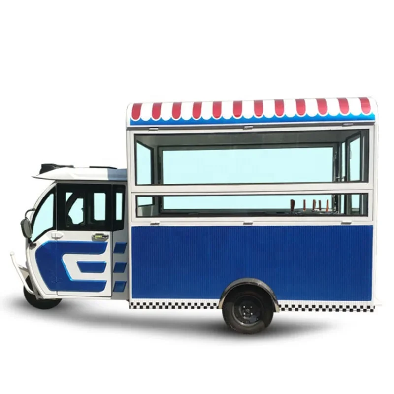 3 Wheel Ape Coffee Bar Tuk Tuk Food Truck Barbecue Motorcycle Electric Tricycle Food Cart Cook Trailer