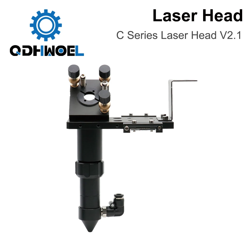 C Series CO2 Laser Head D18mm FL38.1mm D20mm FL50.8/63.5/101.6mm Black Mount for Laser Engraving Cutting Machine