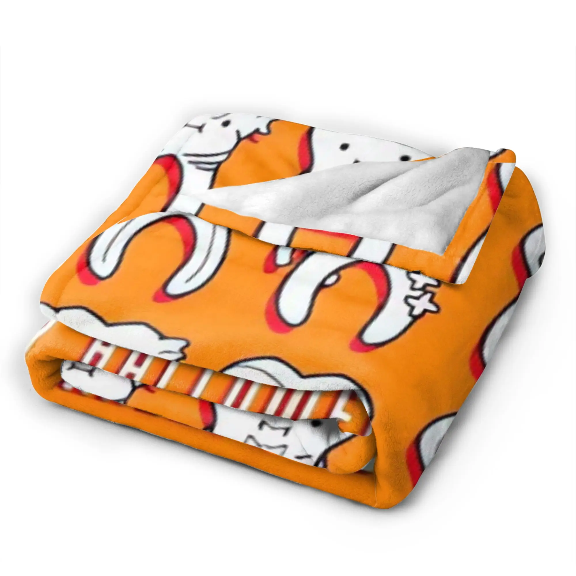 Cartoon spooky tooth Halloween Blanket  Warm Street Trend Plush Throw Blanket For Children Couch Bed Flannel Bedspread Bed Cover