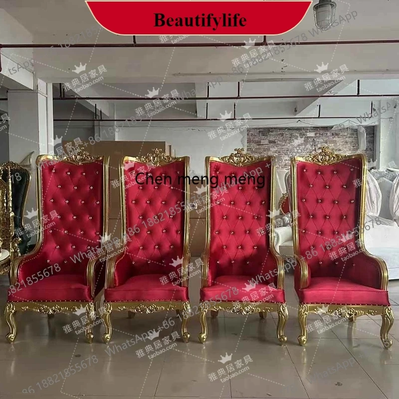 

G153 European high back chair neoclassical image chair hotel clubhouse decorative decoration leisure negotiation chair