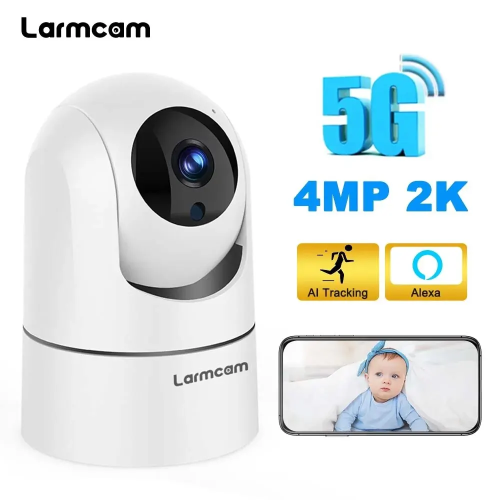 4MP Security Camera 5G WIFI Baby Monitor Auto Tracking 1080P Mini Indoor CCTV PTZ Cameras Audio Video Surveillance Camera Alexa