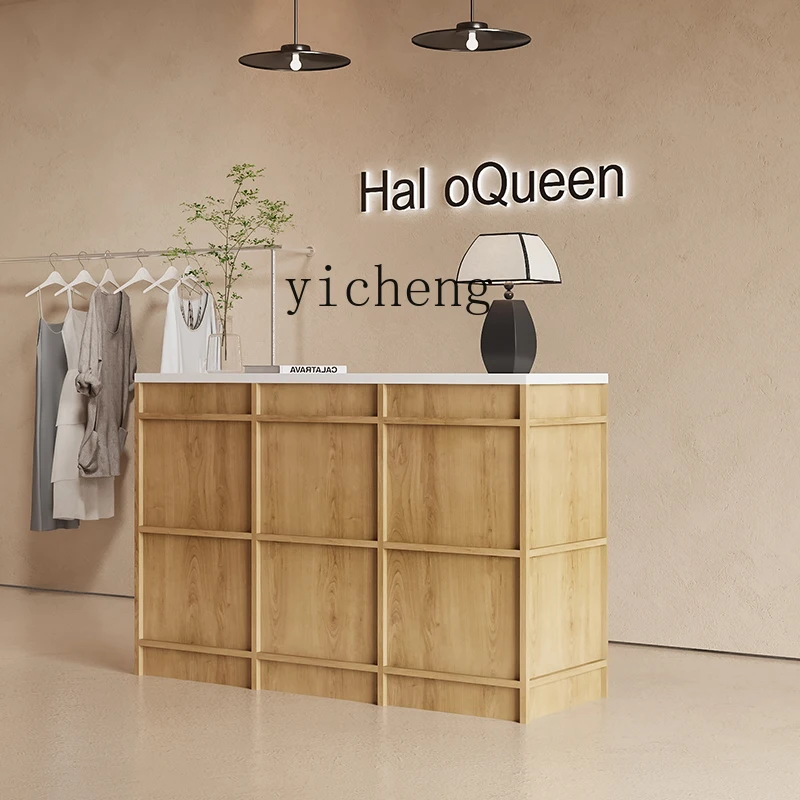 

HYS store checkout page Home bar table Small counter Simple oil wind solid wood dining side cabinet