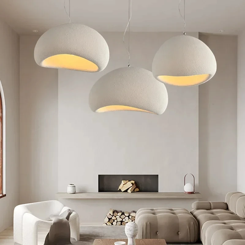 Nordic Wabi Sabi จี้โมเดิร์นโคมไฟระย้าเพดาน LED โคมไฟแขวนโคมไฟสําหรับห้องนั่งเล่นห้องนอน Bar Home Decor FIXTURE
