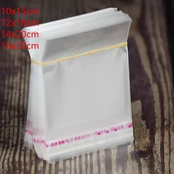 100/200Pcs10x15cm 12x18cm 14x20cm OPP Transparent Self-adhesive Sealed Plastic Packaging Bag Resealable Cellophane OPP Gift Bag