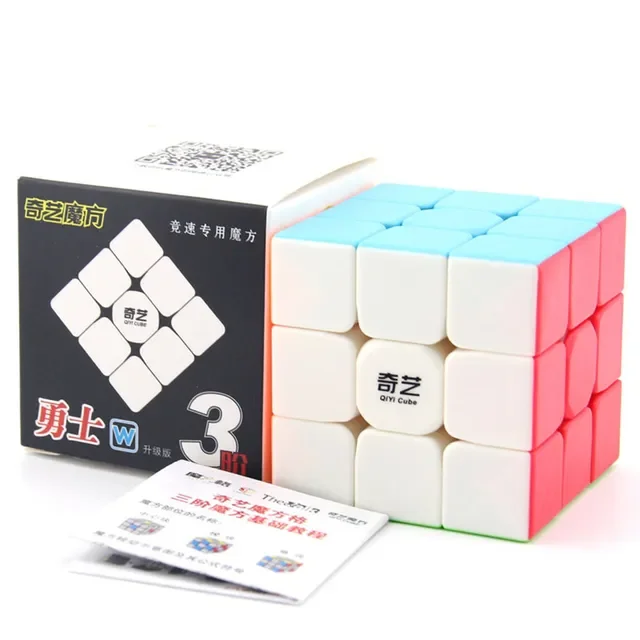Qiyi Warrior W 3x3x3 kostka prędkości bez naklejek przezroczysta profesjonalna magiczna kostka łamigłówki kolorowe zabawki edukacyjne dla dzieci